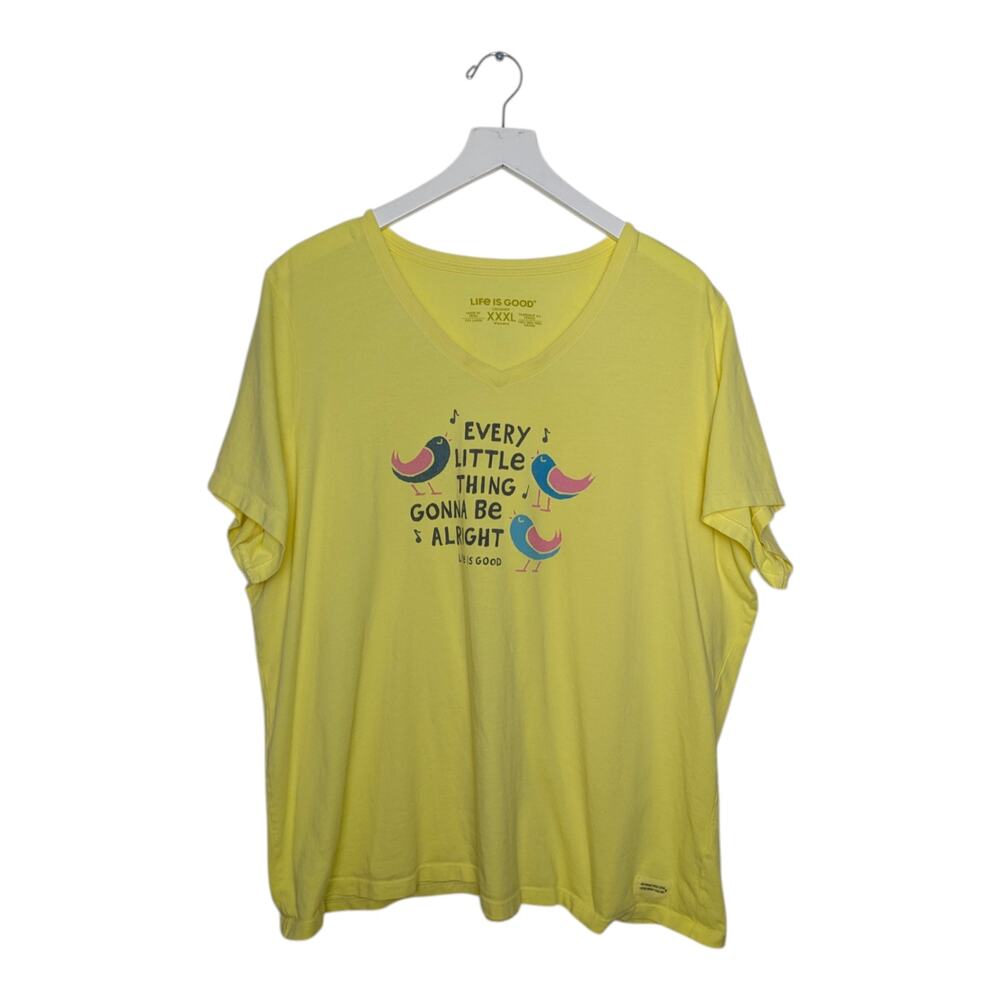LIFE IS GOOD V-Neck Crusher Tee S/S "Every Little Thing Gonna Be Alright" - XXXL